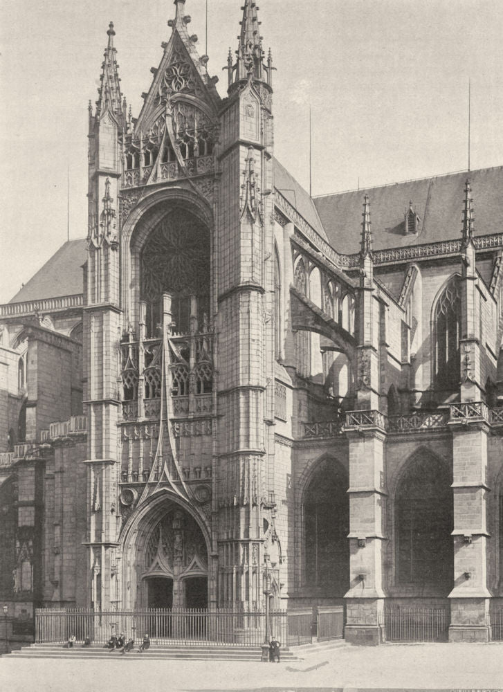 HAUTE-VIENNE. Limoges- Portail de la cathédrale 1904 old antique print picture